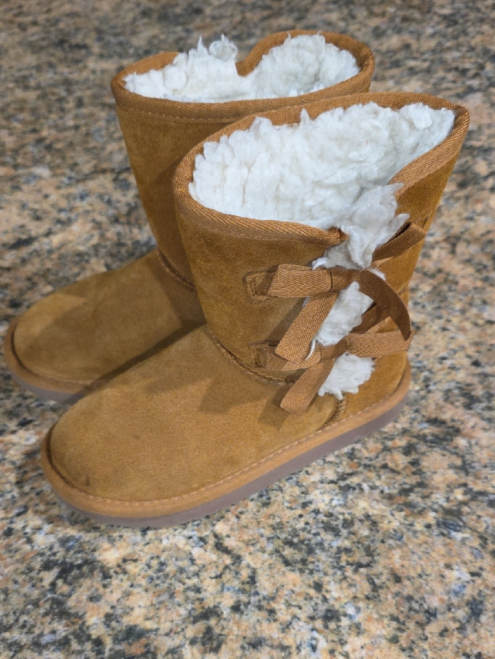Koolaburra Kids Classic Chestnut Suede Tall Boots Size 12Y